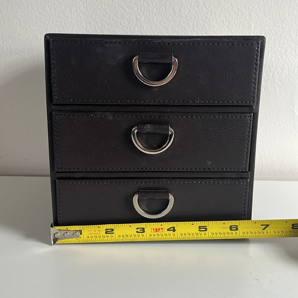 Brown Three Drawer Container Store Jewelry Box - Picture 10 of 12